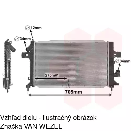 Chladiče vody POLCAR 550908-6 - obr. 5