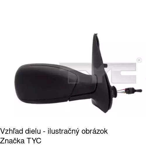 Vonkajšie zrkadlo POLCAR 5707521E