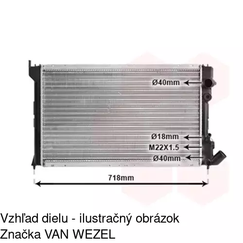 Chladiče vody POLCAR 576508A4 - obr. 2