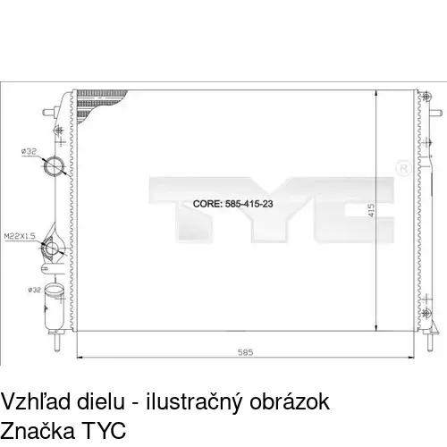 Chladiče vody POLCAR 600708A5