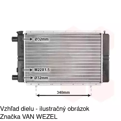 Chladiče vody POLCAR 602208A0 - obr. 1