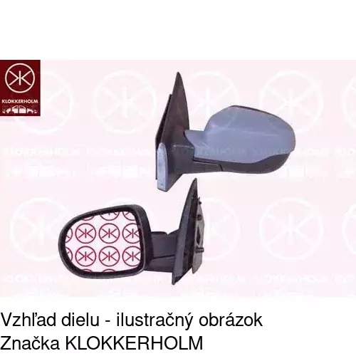 Sklo vonkajšieho zrkadla s držiakom POLCAR 6064552E - obr. 5