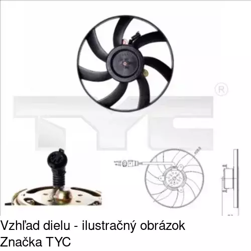 Ventilátor bez krytu / podpery 671423U4 /POLCAR/