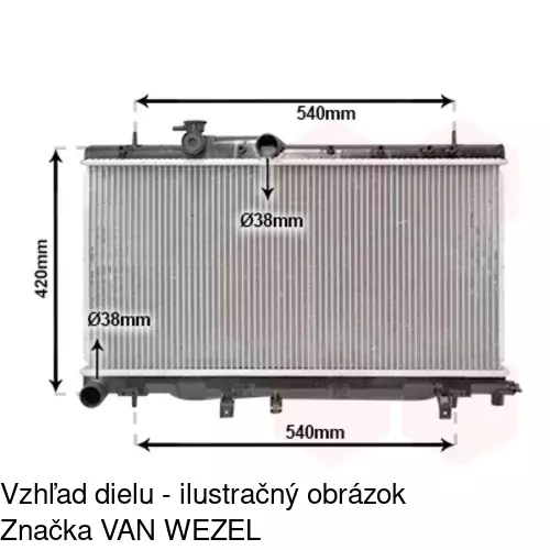 Chladiče vody POLCAR 721208-3 - obr. 2