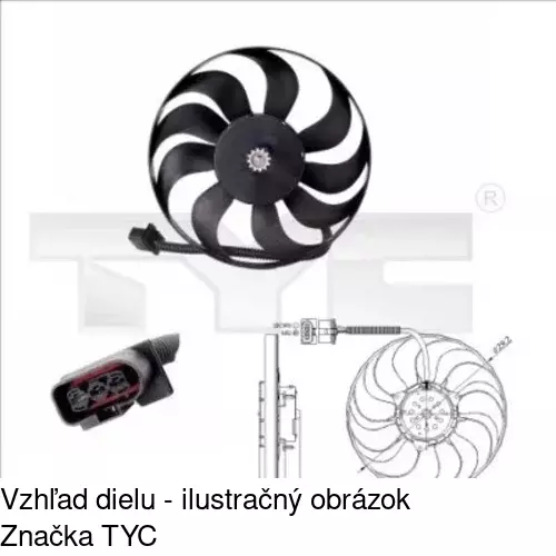 Ventilátor bez krytu / podpery POLCAR 952523U3 - obr. 1