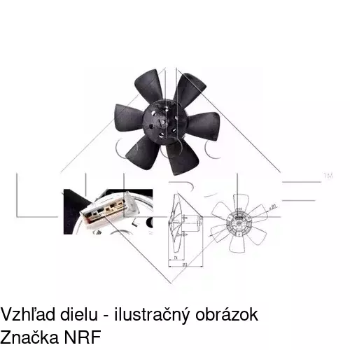 Ventilátor bez krytu / podpery POLCAR 953423U1 - obr. 4