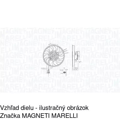 Ventilátor bez krytu / podpery POLCAR 956623U1 - obr. 1