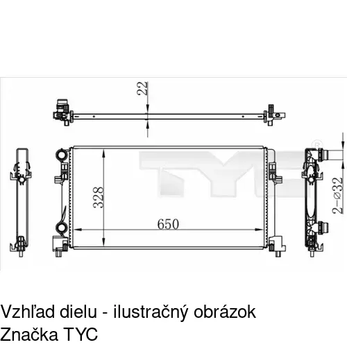 Chladiče vody POLCAR 95C208-1