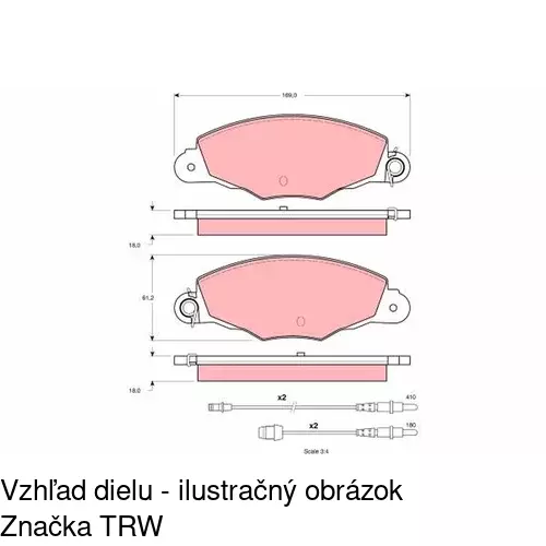 Brzdové dosky POLCAR S70-0122 - obr. 4