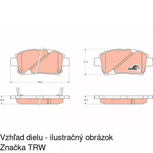 Brzdové dosky POLCAR S70-0172 - obr. 5