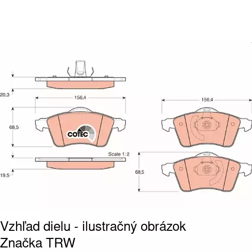 Brzdové dosky POLCAR S70-0204 - obr. 5