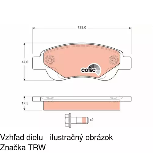 Brzdové dosky POLCAR S70-0214 - obr. 1