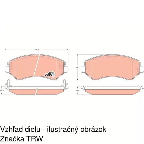 Brzdové dosky POLCAR S70-0249