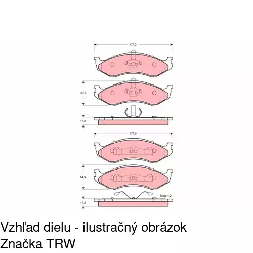 Brzdové dosky POLCAR S70-0255 - obr. 1