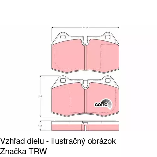 Brzdové dosky POLCAR S70-0295 - obr. 1