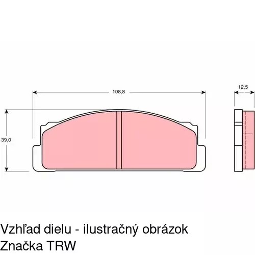 Brzdové dosky POLCAR S70-0304 - obr. 1