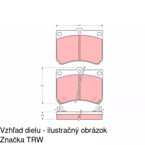 Brzdové dosky POLCAR S70-0316 - obr. 1