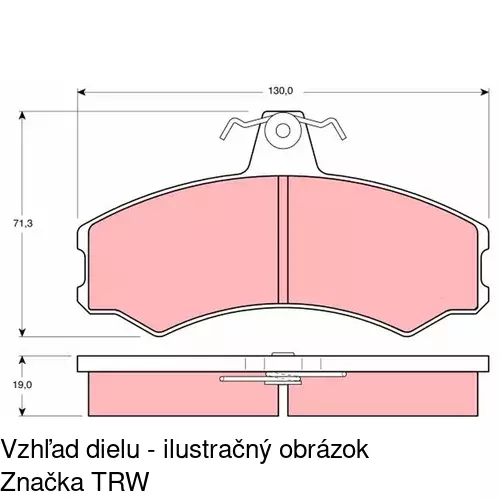 Brzdové dosky POLCAR S70-0334 - obr. 2