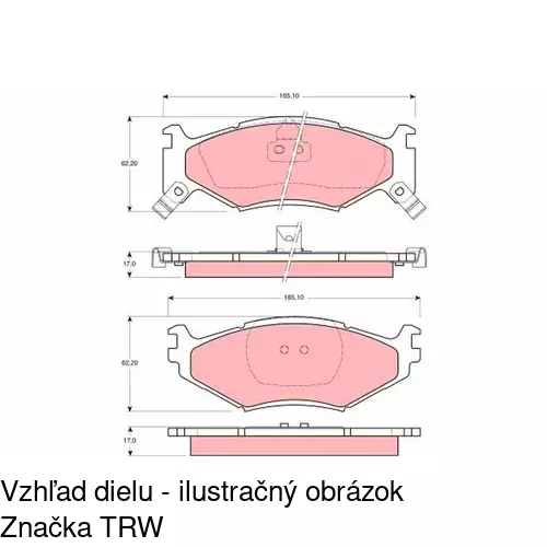 Brzdové dosky POLCAR S70-0386 - obr. 4