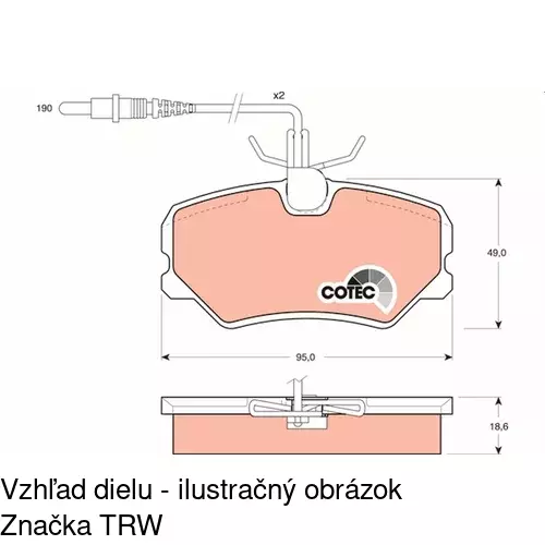 Brzdové dosky POLCAR S70-0395 - obr. 1