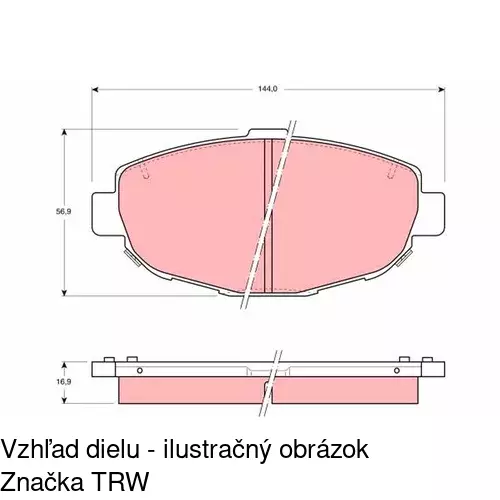 Brzdové dosky POLCAR S70-0426 - obr. 2