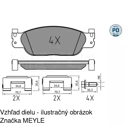 Brzdové dosky POLCAR S70-0448 - obr. 4