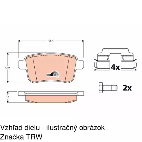 Brzdové dosky POLCAR S70-0509 - obr. 5