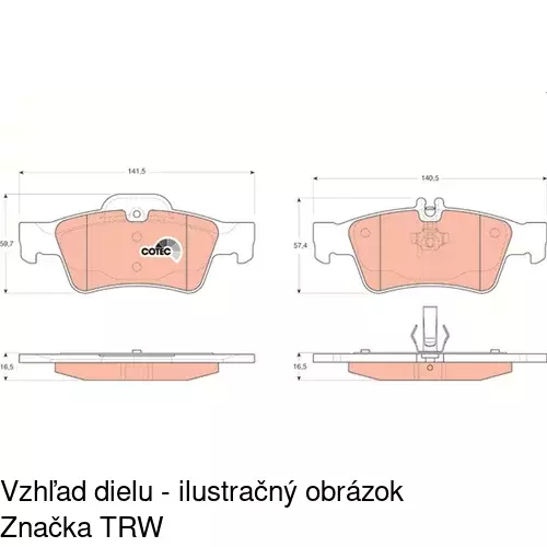 Brzdové dosky POLCAR S70-1193 - obr. 4