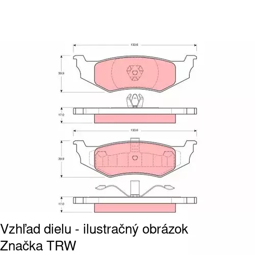 Brzdové dosky POLCAR S70-1217 - obr. 1