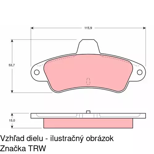 Brzdové dosky POLCAR S70-1375 - obr. 5