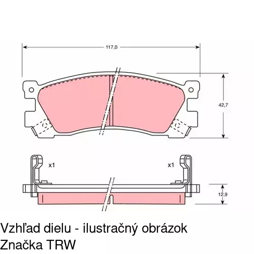 Brzdové dosky POLCAR S70-1430 - obr. 1