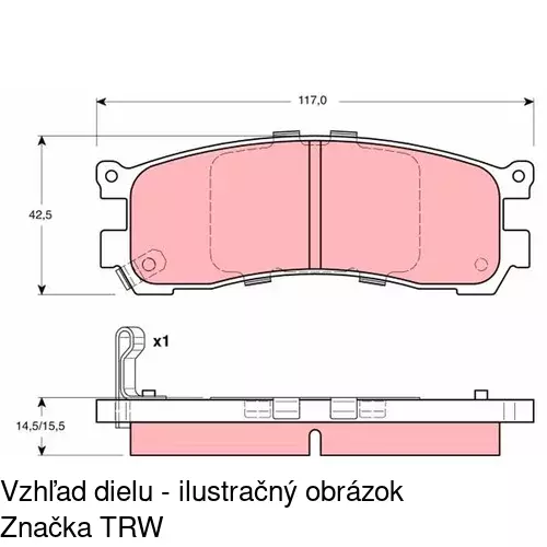 Brzdové dosky POLCAR S70-1430 - obr. 3