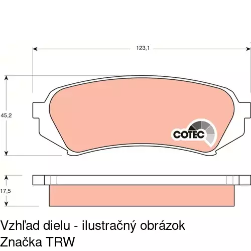 Brzdové dosky POLCAR S70-1451 - obr. 1