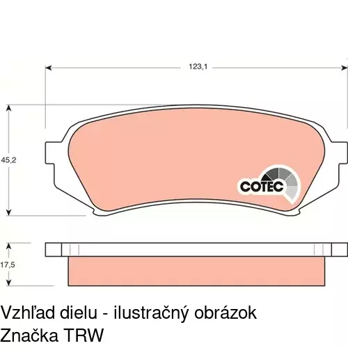 Brzdové dosky POLCAR S70-1455 - obr. 2