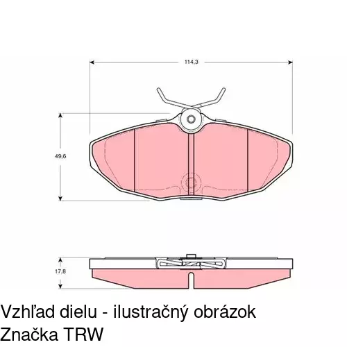 Brzdové dosky POLCAR S70-1606 - obr. 4