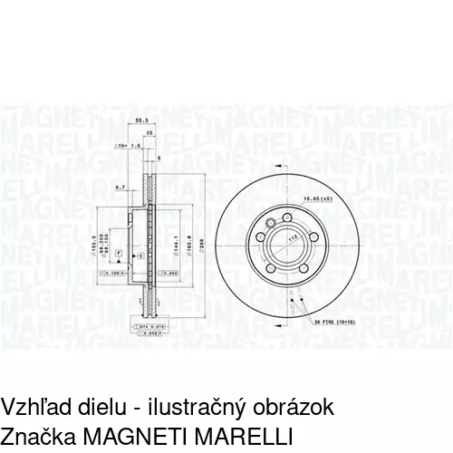 Brzdový kotúč POLCAR S71-0071