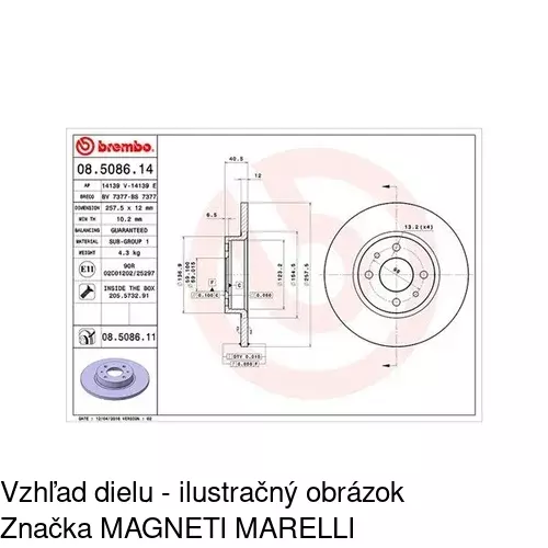 Brzdový kotúč POLCAR S71-0109 - obr. 3