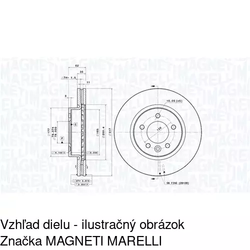 Brzdový kotúč S71-0117 /POLCAR/ - obr. 1