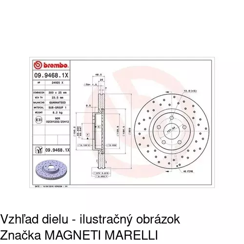 Brzdový kotúč POLCAR S71-0138 - obr. 1