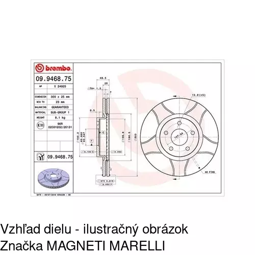 Brzdový kotúč POLCAR S71-0138 - obr. 2