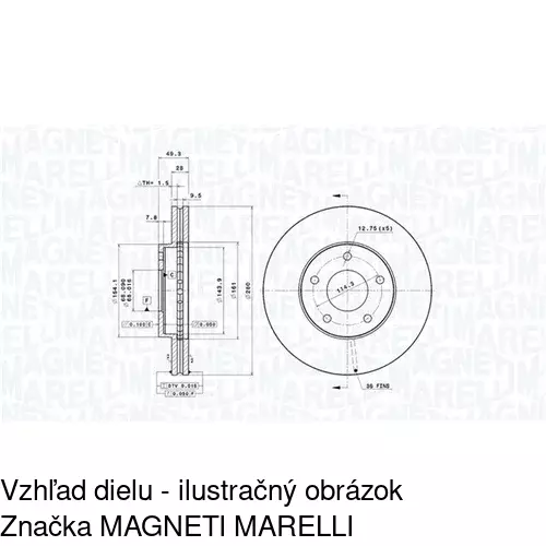 Brzdový kotúč POLCAR S71-0148