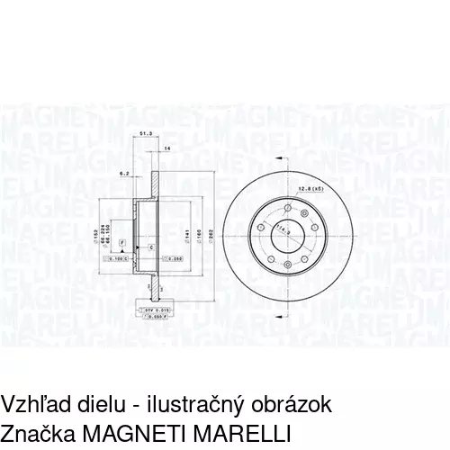 Brzdový kotúč POLCAR S71-0182