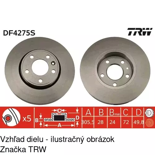 Brzdový kotúč POLCAR S71-0183 - obr. 4