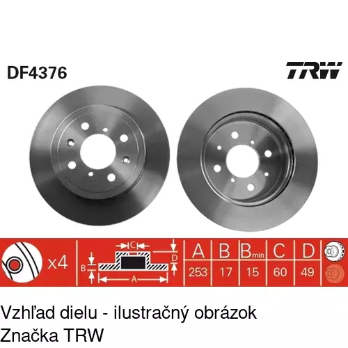 Brzdový kotúč POLCAR S71-0193 - obr. 4