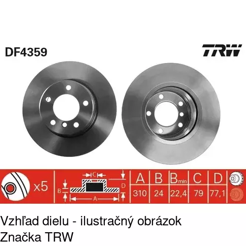 Brzdový kotúč POLCAR S71-0202 - obr. 3