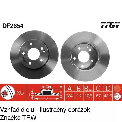 Brzdový kotúč POLCAR S71-0275 - obr. 4