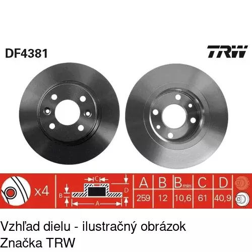 Brzdový kotúč POLCAR S71-0401 - obr. 3