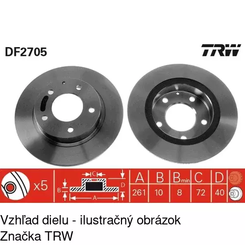 Brzdový kotúč POLCAR S71-1068 - obr. 2