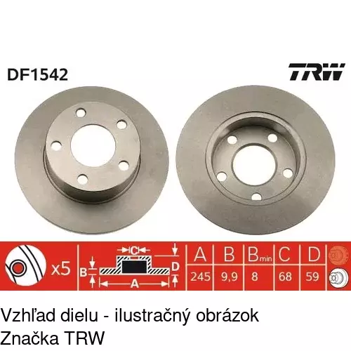 Brzdový kotúč POLCAR S71-1091 - obr. 1