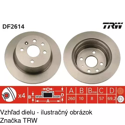 Brzdový kotúč POLCAR S71-1174 - obr. 2